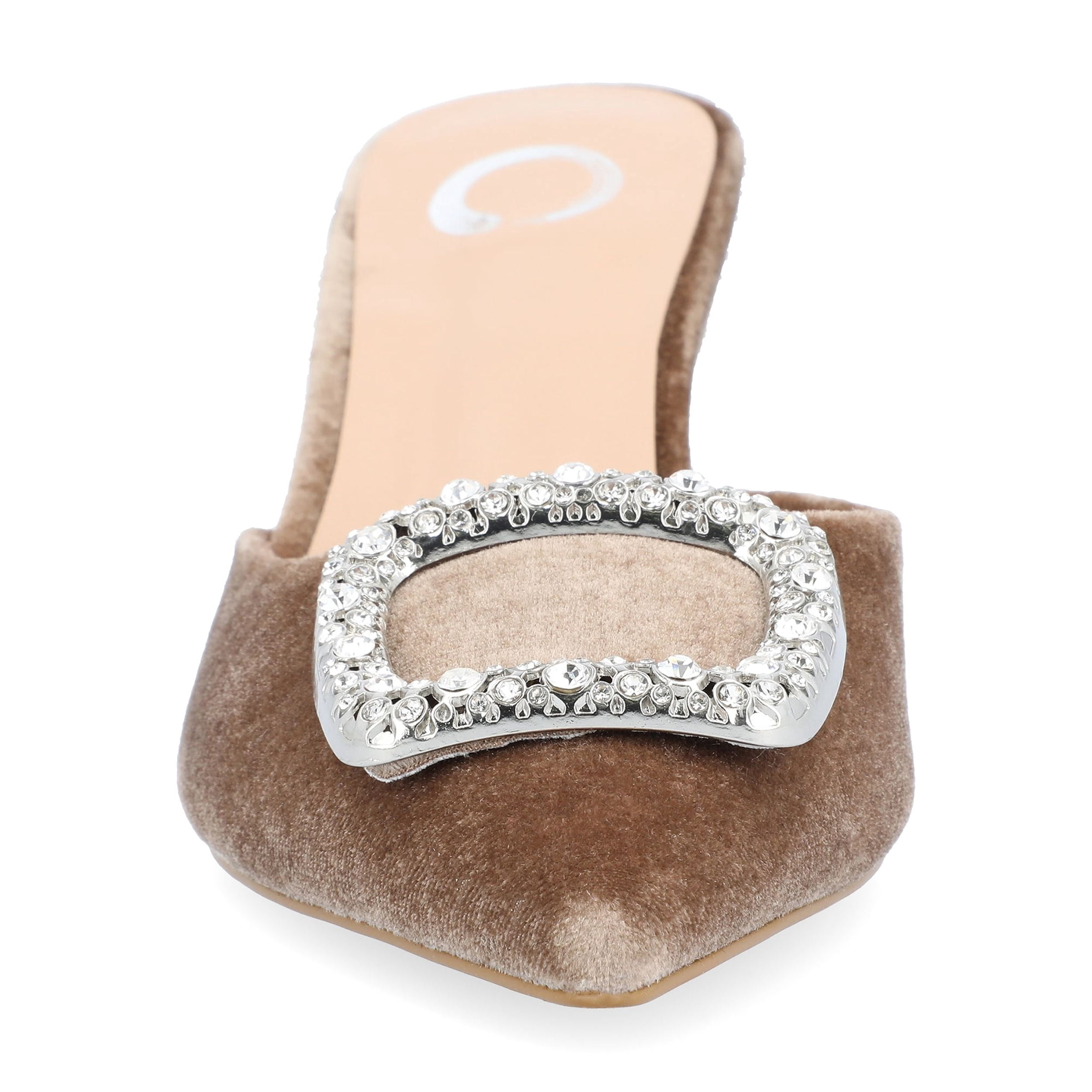 Journee Womens Rishie Slip On Kitten Heel Mule Evening Pumps