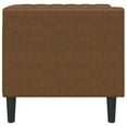 thumbnail image 3 of vidaXL Chesterfield Sofa Chair Brown Faux Suede Leather, 3 of 5