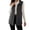 Dark Gray, variant on Women's Double-Faced Fleece Vest, Lapel Collar Button Front Sleeveless Jacket with Pockets, Plush Reversible Vest for Women, Soft Warm Layering Piece for Fall Winter, Casual Button Down Vest