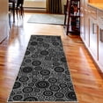 thumbnail image 2 of Geometric Decorative Rug, Different Sized Circles and Rounds Simple Style Graphic Print Shabby Home, Quality Carpet for Bedroom Dorm and Living Room, 6 Sizes, Black White, by Ambesonne, 2 of 2