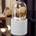 thumbnail image 3 of AMERTEER Makeup Organizer 360 Rotating Cosmetics Make up Brush Organizer Storage with Lid Large Cosmetic Storage Box for Vanity Decor Bathroom Countertops, 3 of 6