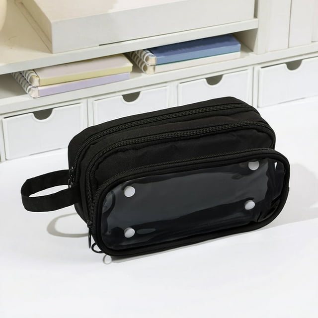 Large Cute Design Zipper Pouch Portable Detachable School Stationery Organizer For Teens And Adults