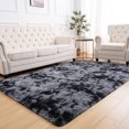 thumbnail image 5 of Junovo Shaggy Area Rugs for Bedroom Living Room Fluffy Rug Plush Decorative Rug for Indoor,9'x12',Dark Gray, 5 of 7
