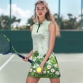 thumbnail image 3 of Uorisanigo Lucky Green Leaf Flower Workout Athletic Dresses Size XL Comfortable Fashionable Womens Sleeveless Golf Tennis Dresses Casual Zipper Neck Daily Wear, 3 of 7