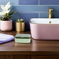 thumbnail image 4 of ETHZZLE 2Pcs Self Draining Double Layer Soap Holder with Cover Assorted Colors for Home, 4 of 6