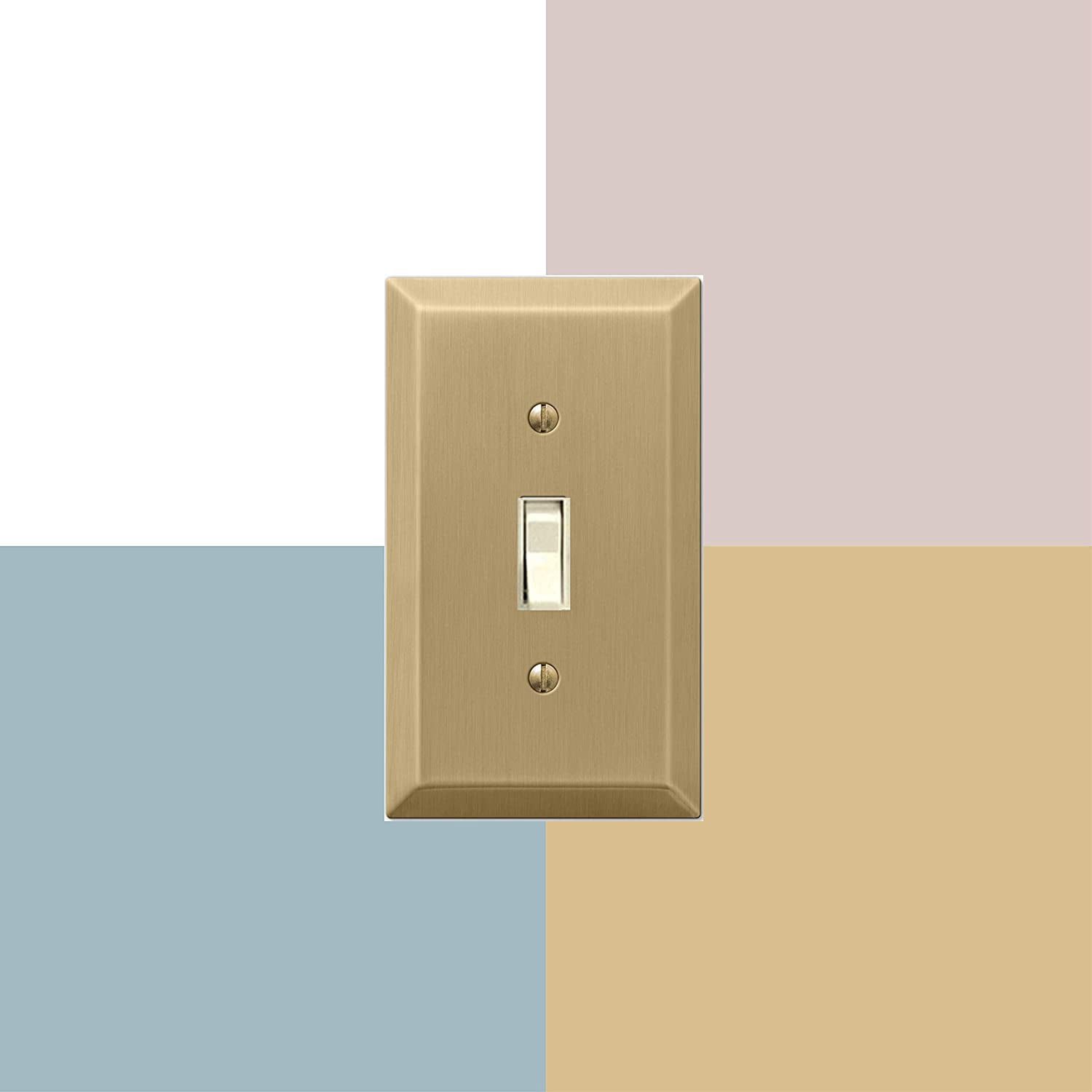 Amerelle 163DBZ Moderne Wallplate 1 Duplex Steel Brushed Bronze 1-Pack