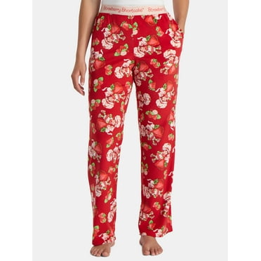 Strawberry Shortcake Women’s Print Velour Sleep Pants, Sizes XS-3X
