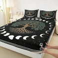 thumbnail image 3 of Homewish Teens Tree Of Life 3pcs Twin Sheet Sets,Bohemian Boho Twin Fitted Sheet,Exotic Style Breathable Flat Sheet,Super Cozy Room Decor, 3 of 7
