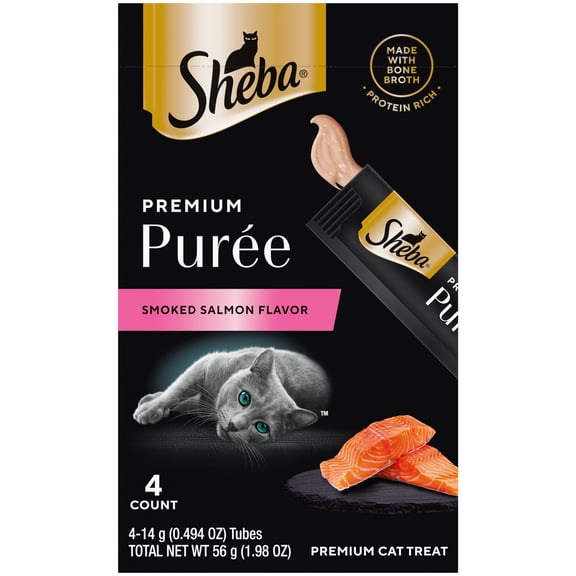Sheba Premium Purees - Smoked Salmon Flavor - 4ct