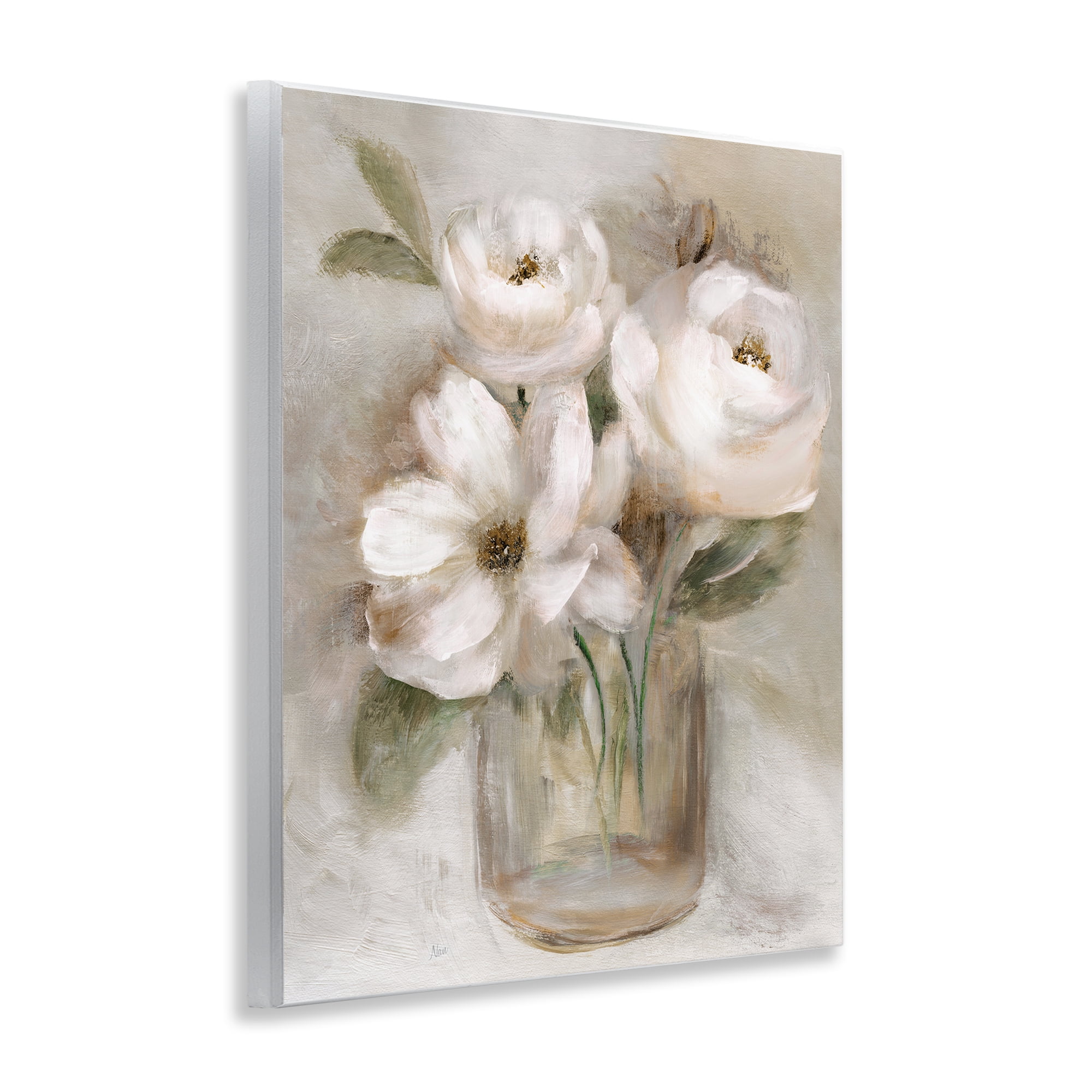 Stupell Industries Soft Brushstroke Roses Wall Plaque Art, design by Nan