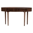thumbnail image 3 of Baxton Studio Linore Fluted Wood Console Table 2-Drawer Oval Accent Table, 3 of 10