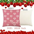 thumbnail image 5 of Valentine''s Day Pillow Covers 18x18 Inch Set of 2 Small Pink Hearts Love Pillow Decor Throw Pillow Covers Valentine Cushion Case Decoration for Sofa Couch Pink, 5 of 6
