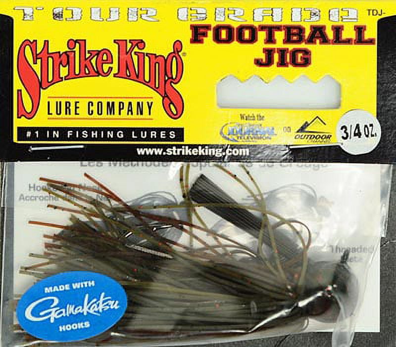 Strike King Touchdown Jig 34 oz Green Pumpkin Bass Jig