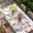 Pink, variant on Pink Flowers Table Cloths for 4 Foot Rectangle Tables, Spring Floral Butterfly Leaves Plants Retro Beige Patio Waterproof Elastic Fitted Tablecloths, Washable Rectangular Table Cover for Camping