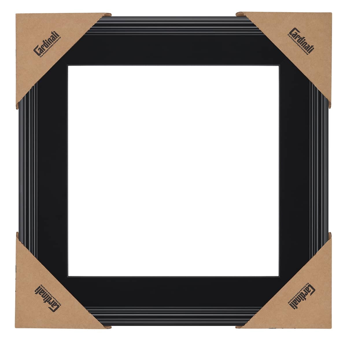 Cardinali Plein Aire Black 18x24" Open Back Frames for Canvas Art- Box of 4, 3" Wide Moulding w/ Raised Edge - No Glass or Backing - 1/2" Rabbet Depth- Timeless Picture Frame for Canvas - Made in USA