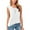 White, variant on Fnooota Women's Cotton Tank Tops, Casual Sleeveless V-Neck Summer Shirts Dark Gray Size XL