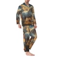 thumbnail image 2 of Fotbe Starry Sky White Horse Pijama de Hombre con Estampado de Manga Larga, Conjunto de 2 Piezas, Ropa de Dormir Suave y Cómoda con Bolsillos-X-Large, 2 of 7