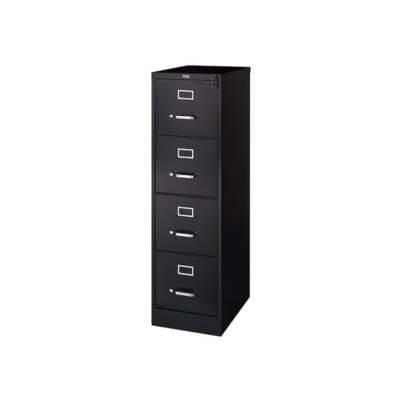 4-Drawer Vert File Cabinet,Locking,Letter,Blk,22D