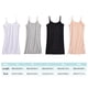 thumbnail image 5 of Minnieouse Chaleco de Modal para mujer, cuello en U, piel agradable al desnudo, vestido deslizante, camisones con tirantes, ropa interior de talla grande Prendas para la parte del cuerpo Negro METRO Minnieouse AP011308-12B, 5 of 6