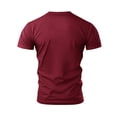 thumbnail image 5 of Sewkxo Mens Hawaiian Short Sleeve T-Shirts Graphic Crew Neck Casual Shirt Summer Beach Palm Tree Printed Vintage Tees,Wine 3XL, 5 of 5