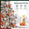 thumbnail image 5 of SHareconn Prelit Christmas Tree 7.5 FT Flocked; Premium Hinged Artificial Christmas Tree with LED Warm White Lights; Reinforced Metal Base & Easy Assembly, 5 of 6