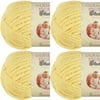 Spinrite Bernat Baby Blanket Yarn - Yellow, 1 Pack of 4 Piece