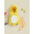 Sedceaty Baby Girls Casual Hooded Romper Sleeveless Zip Up Animal Chick