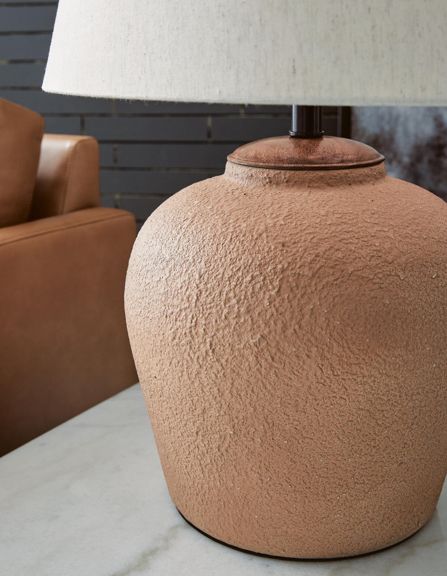 Signature Design by Ashley Scantor Table Lamp, Rust