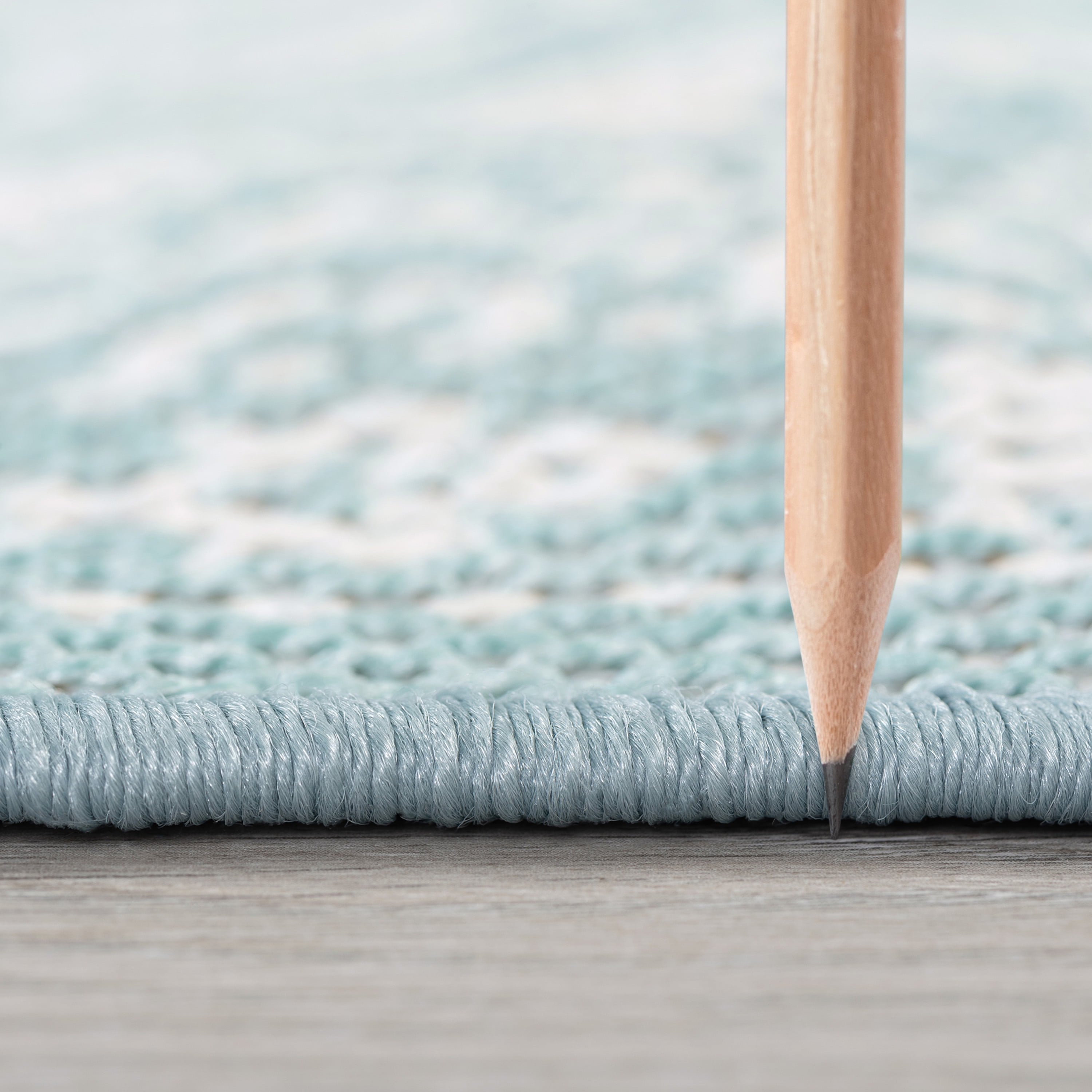 8x10 Water Resistant, Large Indoor Outdoor Rugs for Patios, Front Door Entry, Entryway, Deck, Porch, Balcony | Outside Area Rug for Patio | Aqua, Floral | Size: 7'11'' x 10'3''