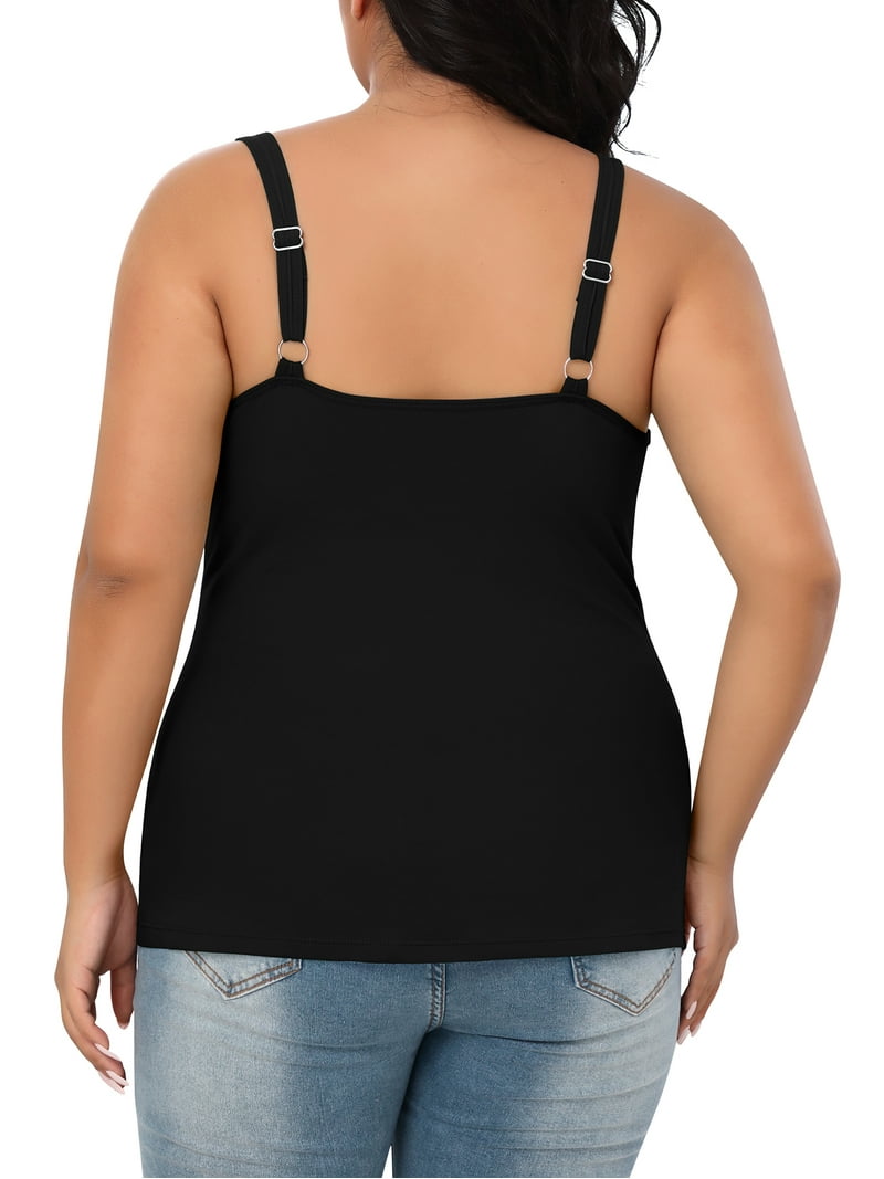 Beautyin Soft Plus Size Tank Top, Adjustable Wide Straps