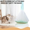 thumbnail image 4 of Cat Litter Box Bags,Pre-Seperated Thick Self-Cleaning Cat Litter Box Replacement Liners with Drawstring Heavy Duty,Sifting litter bags with 7-Day Litter System,(58cm*35cm,1 Roll/20PCS), 4 of 6