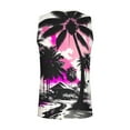 thumbnail image 5 of Penkiiy Beach Tank Top for Men Sunset Coconut Print Summer T Shirt Casual Crewneck Vest Sleeveless Stylish Tank Tops Blouse S Pink, 5 of 5
