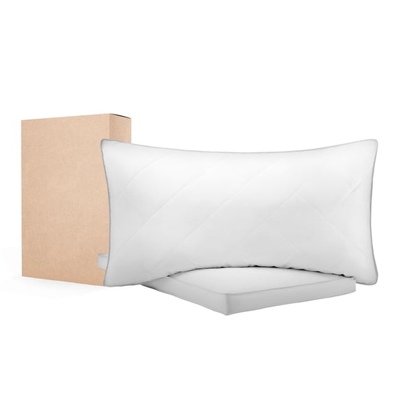 VEVOR Bed Pillows for Sleeping, Set of 2, King Size Luxury Quality Hotel Pillows with Original Down Alternative Filling, Supportive and Fluffy, Bedding for Back, Stomach and Side Sleepers, White
