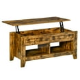 thumbnail image 1 of HOMCOM Lift Top Coffee Table with Hidden Storage and Open Shelves, 1 of 10