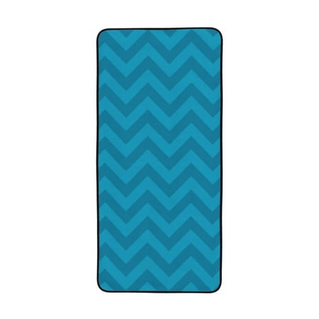 LNWH Bath Towel, Blue Repeating Stripes Pattern Absorbent Coral Fleece Bath Towel for Bathroom, Gym, Beach-27x55in