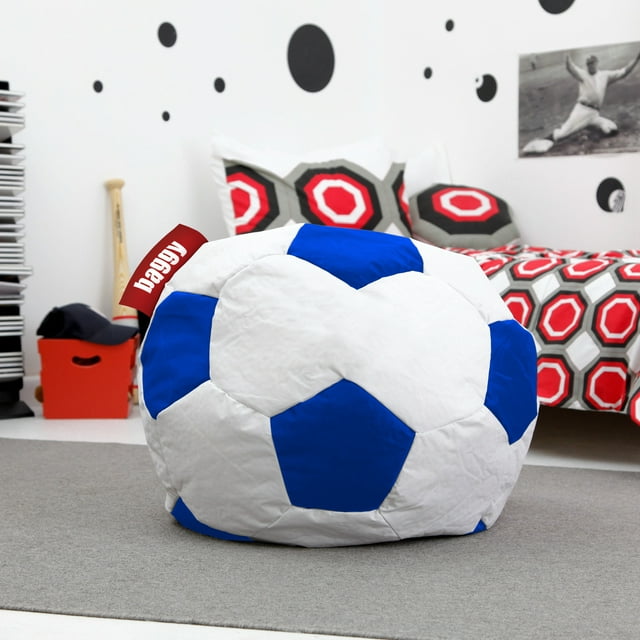 Puff Baggy Soccer Puff Azul Rey 90 x 90 x 60 cm Baggy Puff Baggy Soccer Puff Rey 90 x 90 x 60 cm