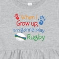 thumbnail image 4 of Inktastic Future Rugby Player Girls Baby Dress, 4 of 5