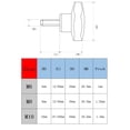 thumbnail image 2 of 10pcs M8 x 60mm Star Knurled Knob Screw Clamp Knob Head Diameter 38mm Knobs Nut Screw Thread Replacement Machine Handle Machine Screw, 2 of 5