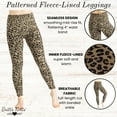 thumbnail image 2 of Britt's Knits Basics Patterned Fleece Lined Leggings Mid Rise Full Length Cut Leggings - Houndstooth, L-XL (Women's), 2 of 8
