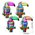 thumbnail image 2 of AOOOWER Metal Colorful Big Mouth Bird Sculpture Wall Art Decor Colorful Crafts Ornament for Home Courtyard Party Decor, 2 of 10