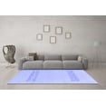 thumbnail image 3 of Ahgly Company Machine Washable Indoor Rectangle Solid Blue Modern Area Rugs, 8' x 10', 3 of 4