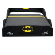 Batman Batmobile Car Sleep and Play Toddler Bed with Attached Guardrails by Delta Children