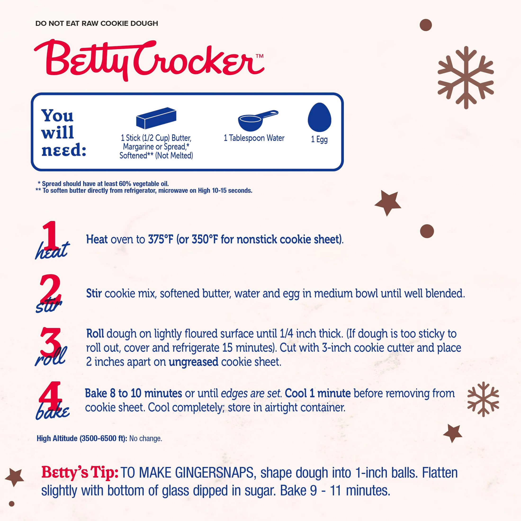 (2 pack) Betty Crocker Limited Edition Gingerbread Cookie Mix, Holiday Baking, 17.5 oz