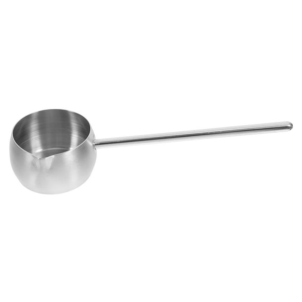 Cucharón de acero inoxidable para aceite, cucharón para sopa, cucharón para agua con mango largo (280 ml)