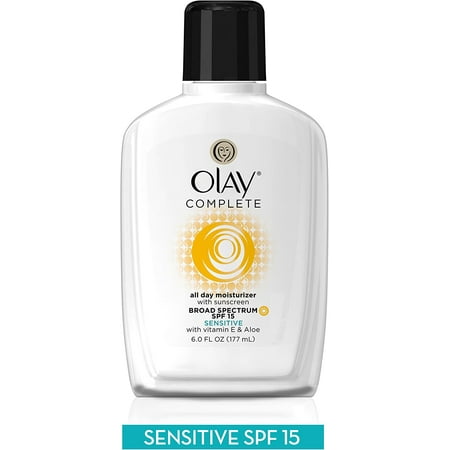 OLAY Complete UV Daily Moisturizer SPF 15, Sensitive Skin 6 oz (Pack of 2)