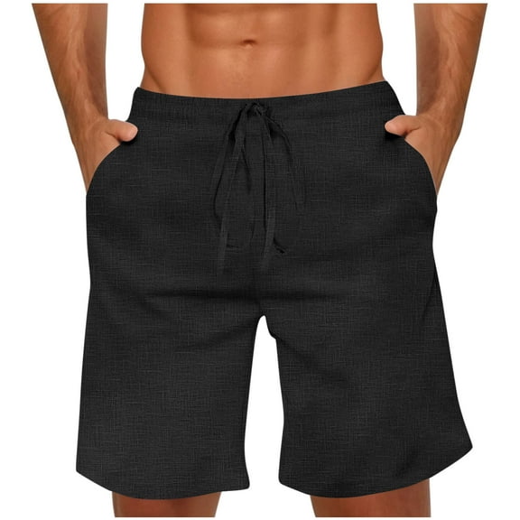 Admvng Mens Shorts Classic Fit Drawstring Summer Beach Shorts with Elastic Waist and Pockets S-2XL