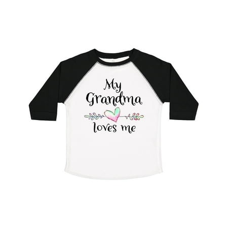 

Inktastic My Grandma Loves Me- Heart Grandchild Gift Toddler Boy or Toddler Girl T-Shirt