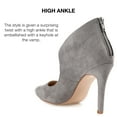 thumbnail image 4 of Journee Collection Womens Junniper Back Heel Zip High Stiletto Pointed Toe Pumps, 4 of 7