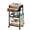 Dark Brown, variant on 3 Tier Rolling Cart - Metal Utility Cart with Storage Drawer and Wheels, Versatile Art & Craft Organizer for Home, Office, or Studio Ideal for Storing Brushes, Paints, and Supplies Brown