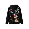 thumbnail image 3 of Christmas Women Hoodie, Long Sleeve Hooded Elk Print Sweatshirt Street Casual Tops Outwear, 3 of 5